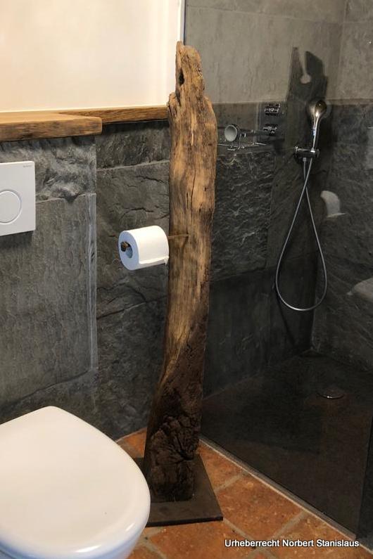 WC Toilettenpapierhalter aus Altholz - Eiche